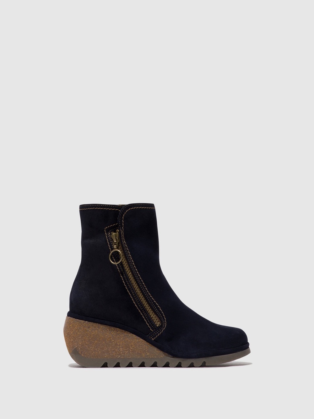 Fly London Suede Zip Up Ankle Boots NELA407FLY [39]